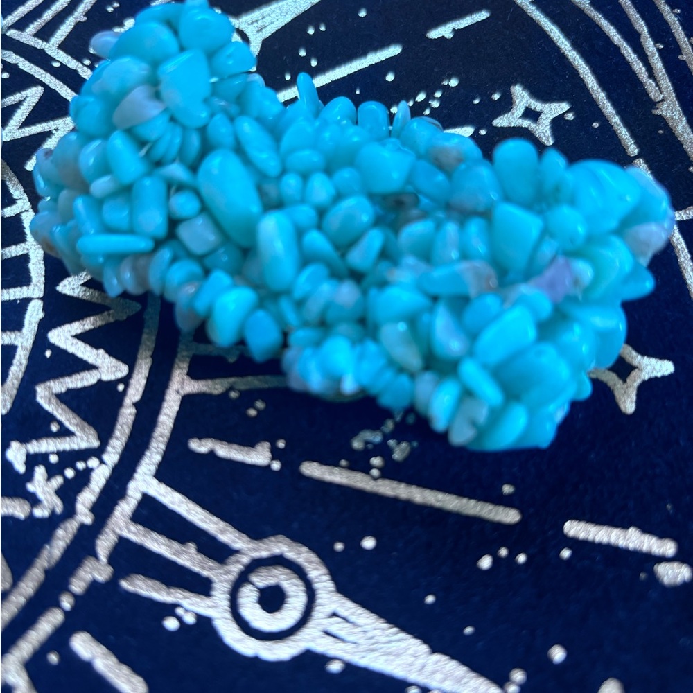Natural light blue Larimar or Amazonite stone necklace & matching bracelet. - Picture 7 of 8